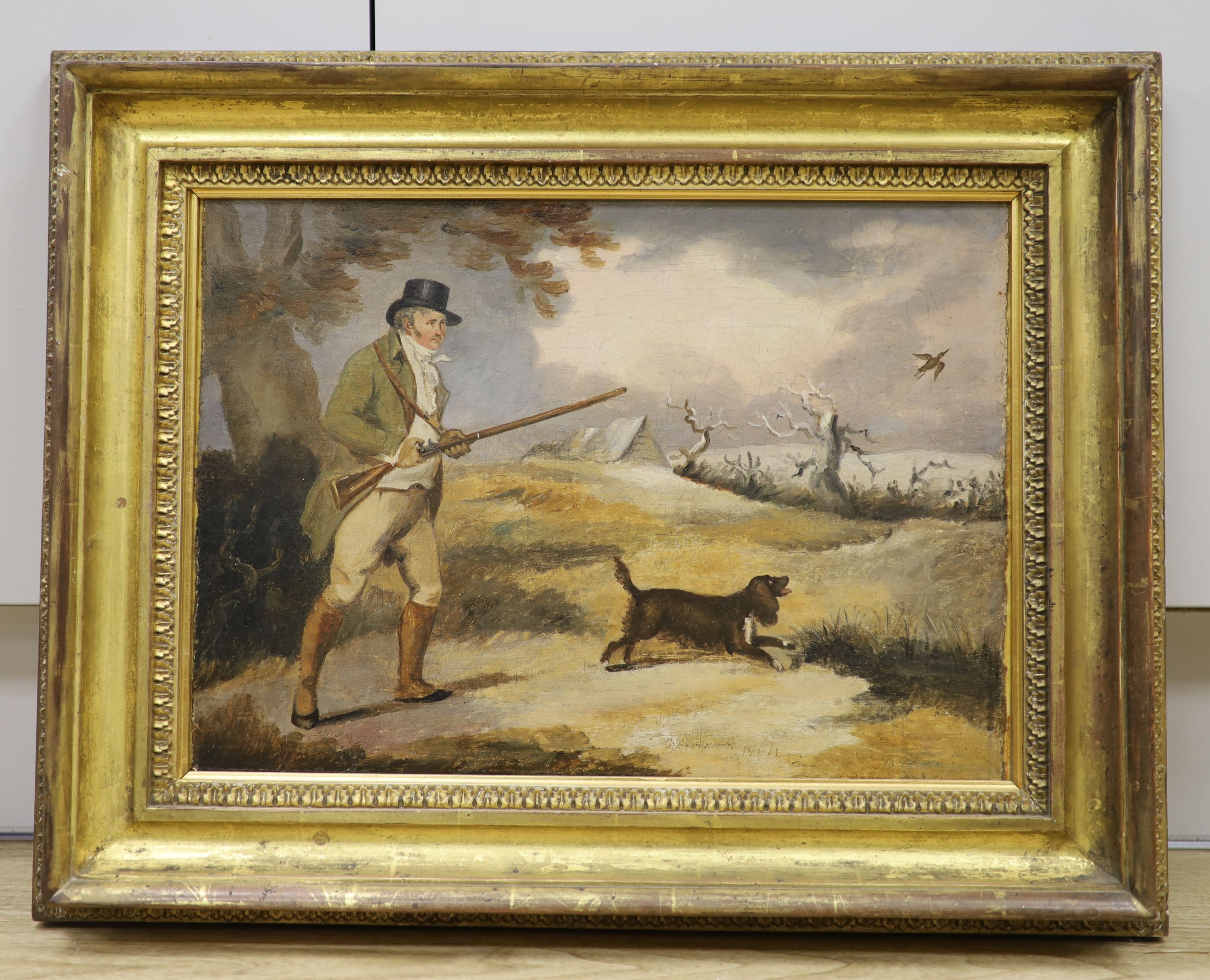 G.Branscomb (19th century), Gentleman hunting, signed and dated 1804, 31 x 43cm.